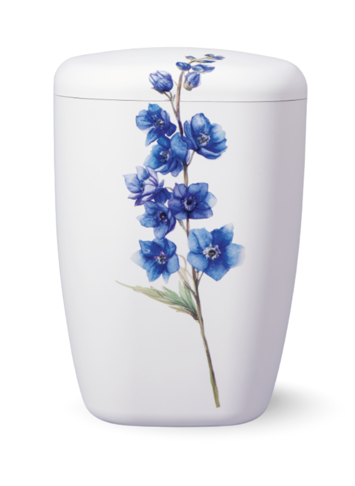 Collection of various decorative funeral urns made of ceramic, wood and metal, professional display, high quality materials